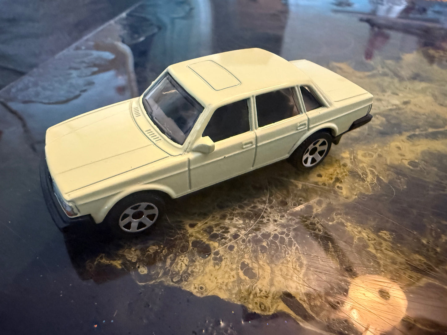 1986 Volvo 240 Drift Art Canvas 12x24