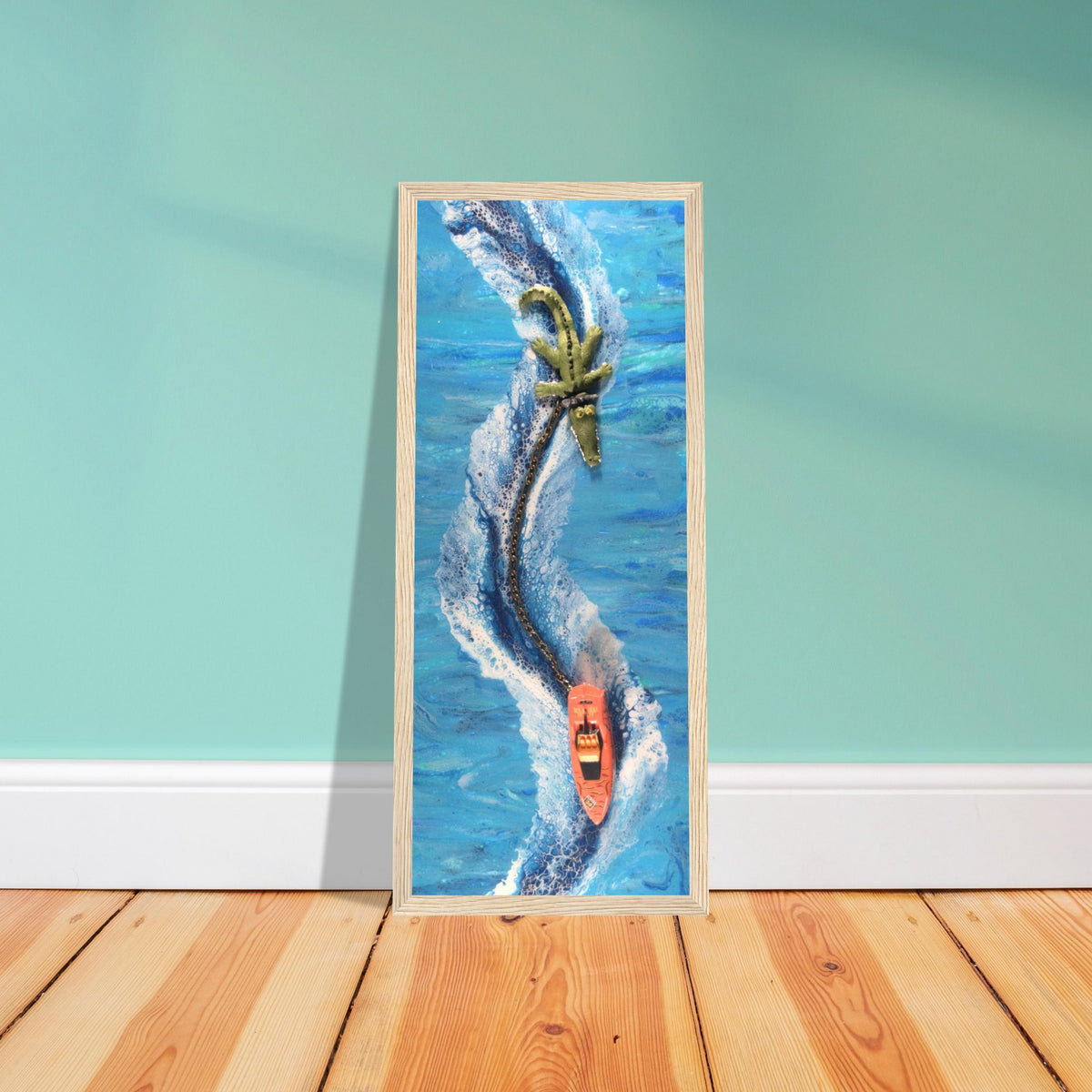Derick the Crocodile Speedboat print