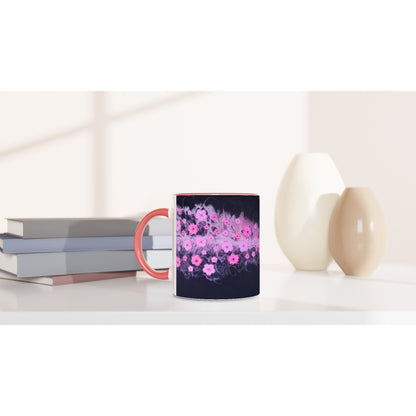 Vintage Pink Beetle Blossom Ceramic Mug