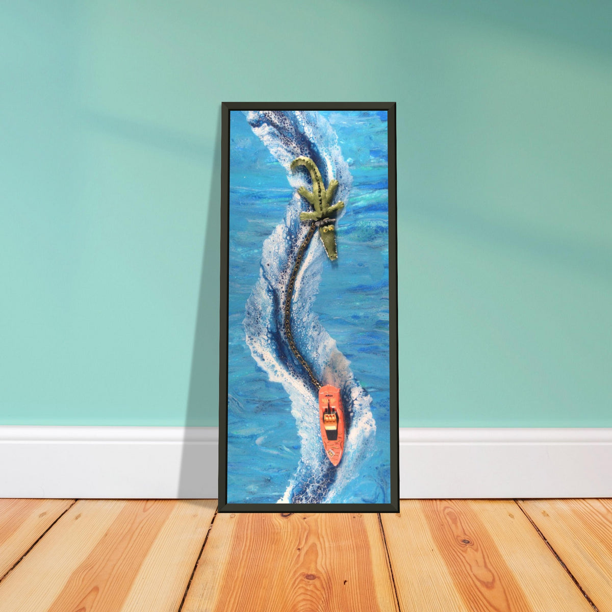 Derick the Crocodile Speedboat print