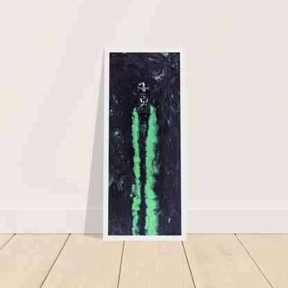 Neon Streaks: Stake F1 Racing Car Art Print