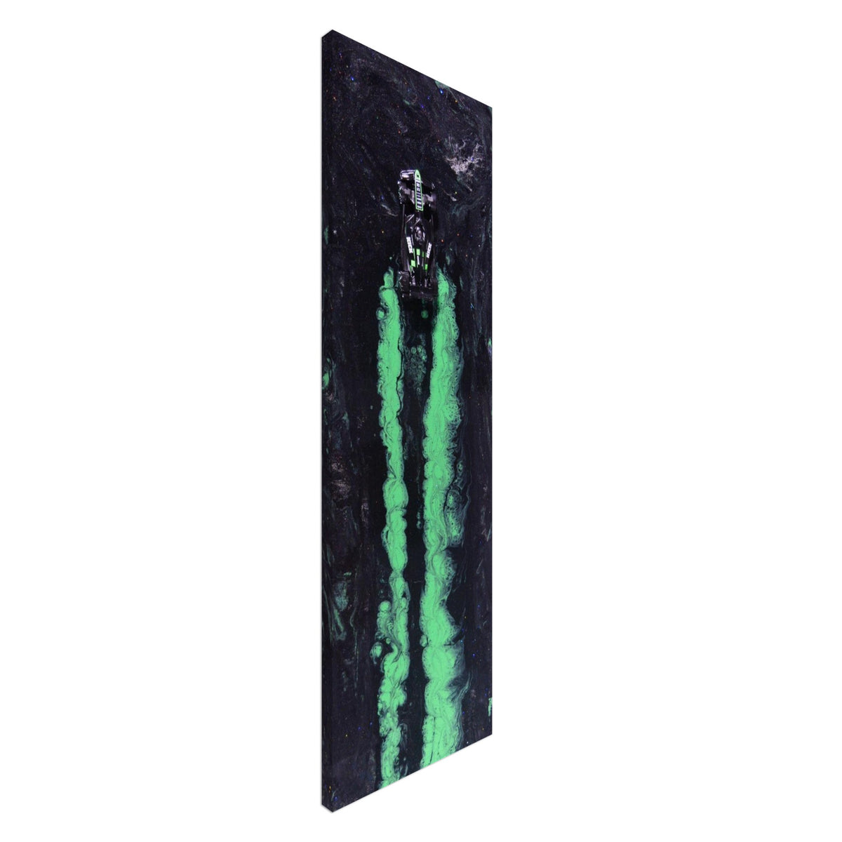 Neon Streaks: Stake F1 Racing Car Art Print