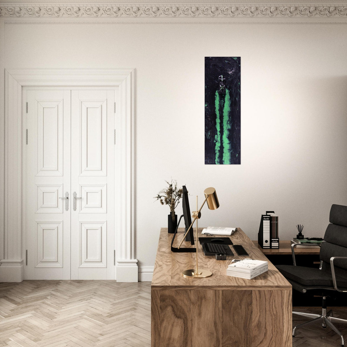 Neon Streaks: Stake F1 Racing Car Art Print