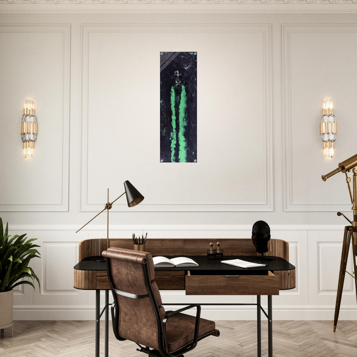 Neon Streaks: Stake F1 Racing Car Art Print