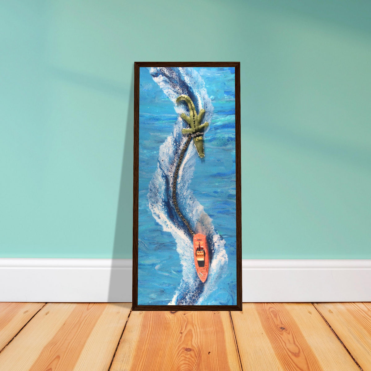 Derick the Crocodile Speedboat print