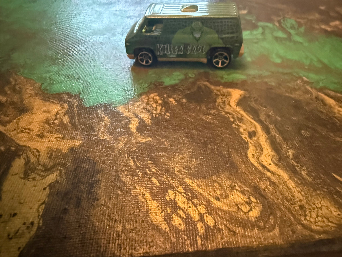 Killer Croc Van – Toxic Swamp Abstract Art f