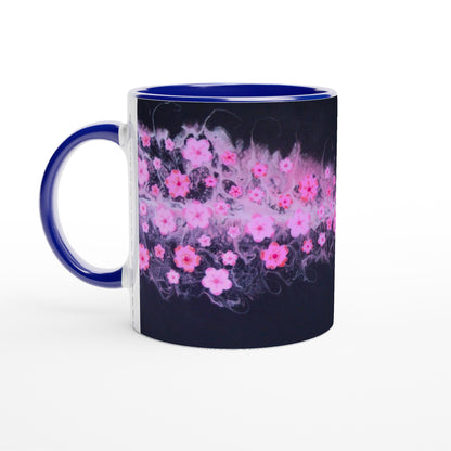 Vintage Pink Beetle Blossom Ceramic Mug