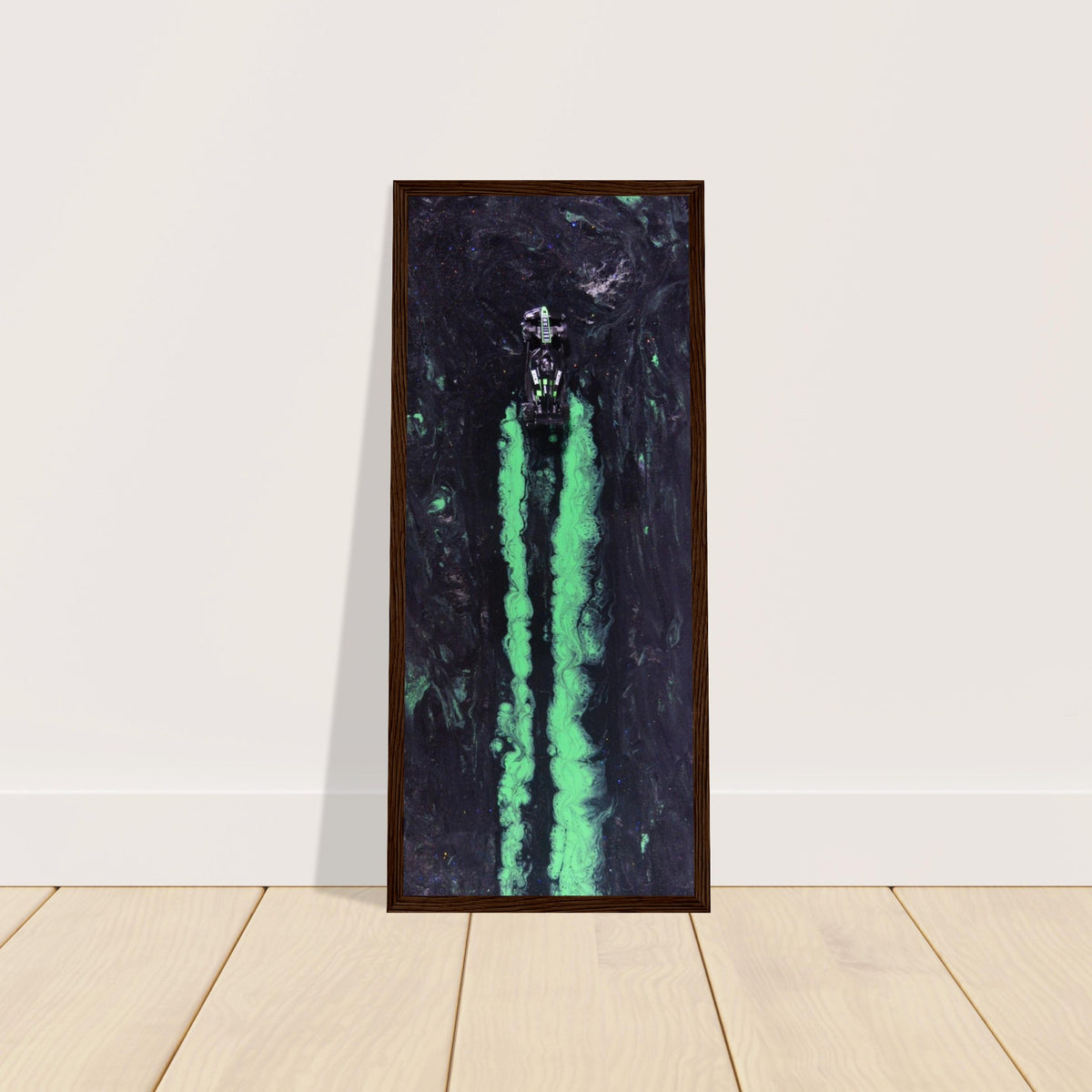 Neon Streaks: Stake F1 Racing Car Art Print
