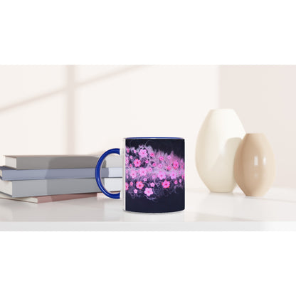 Vintage Pink Beetle Blossom Ceramic Mug
