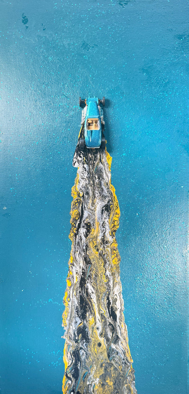 Classic Metallic Teal Hot Rod  a