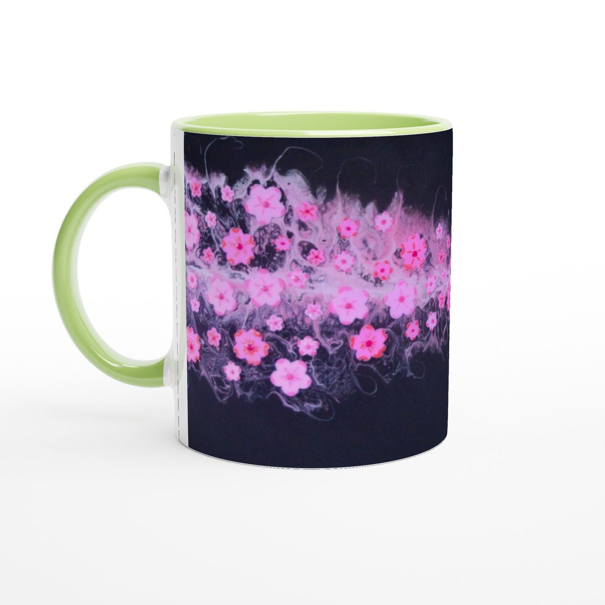 Vintage Pink Beetle Blossom Ceramic Mug