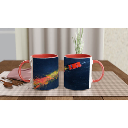 Vintage Hot Rod Flames Ceramic Mug