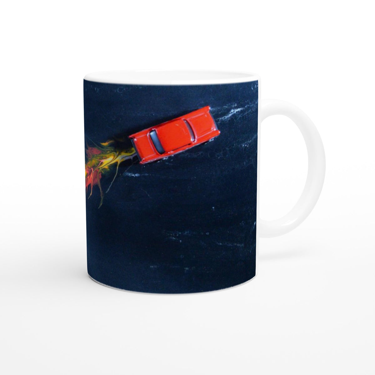 Vintage Hot Rod Flames Ceramic Mug