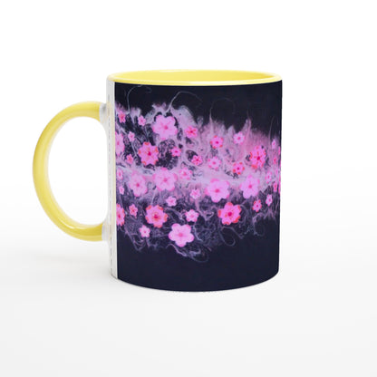 Vintage Pink Beetle Blossom Ceramic Mug