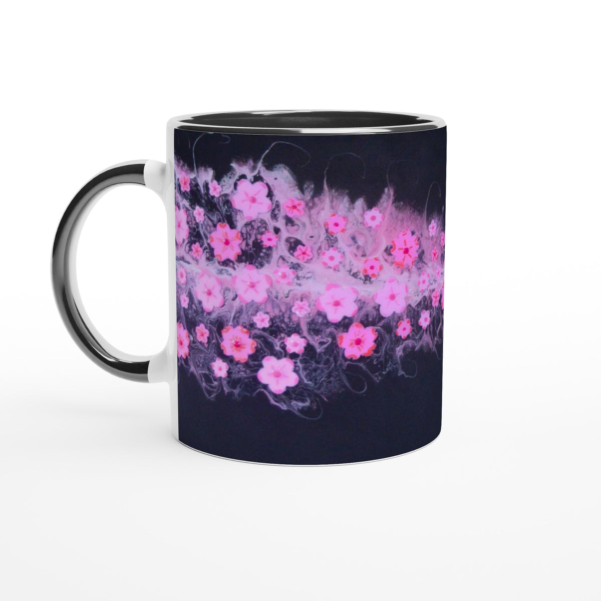 Vintage Pink Beetle Blossom Ceramic Mug