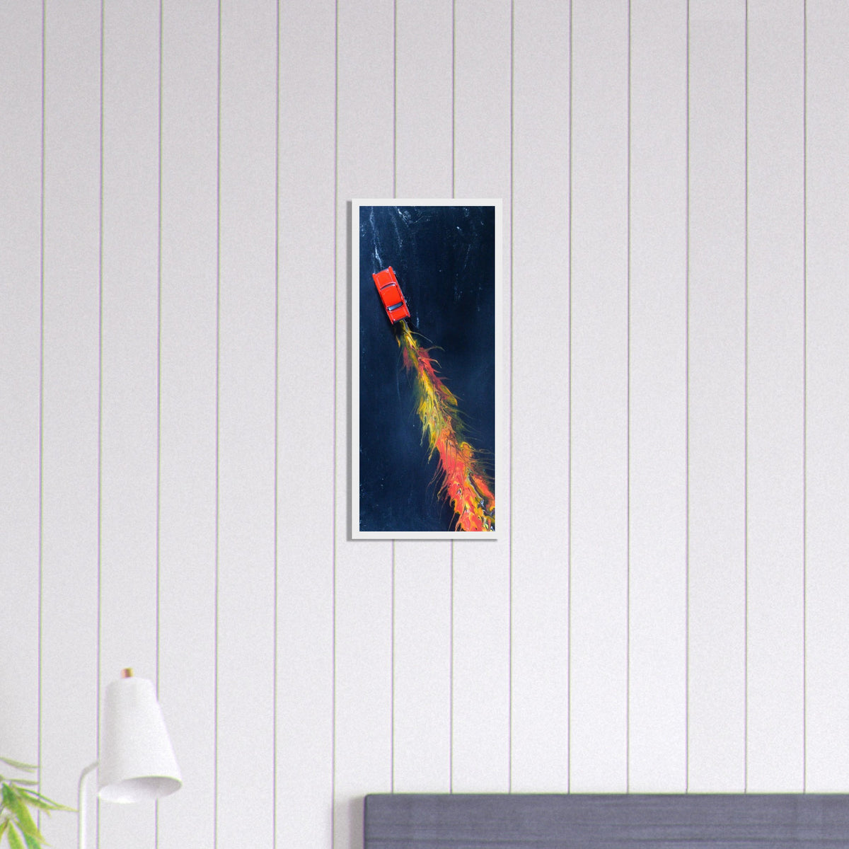 burning-rubber-57-chevy-hot-rod-art-print 4