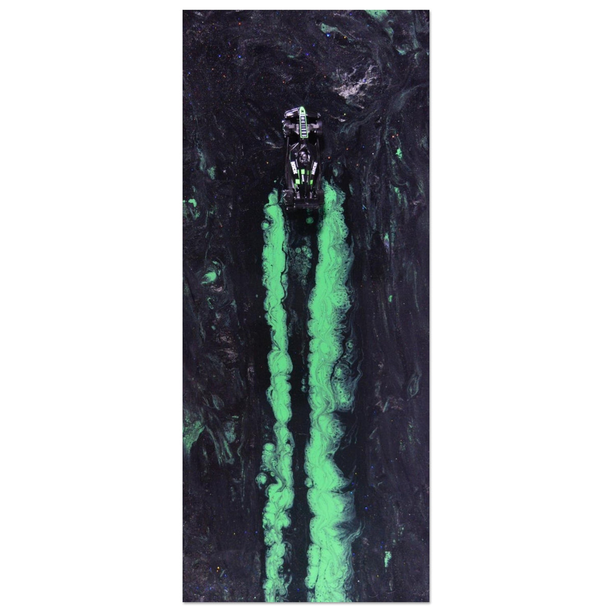 Neon Streaks: Stake F1 Racing Car Art Print