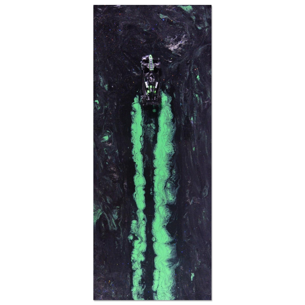 Neon Streaks: Stake F1 Racing Car Art Print