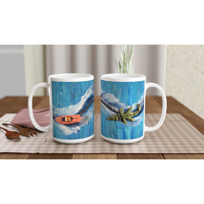 Derick the Crocodile Speedboat Mug