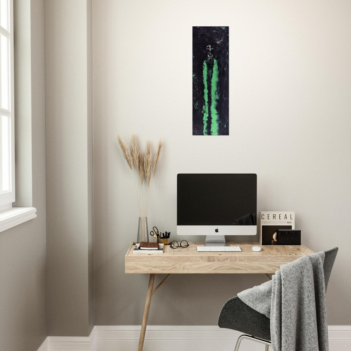 Neon Streaks: Stake F1 Racing Car Art Print