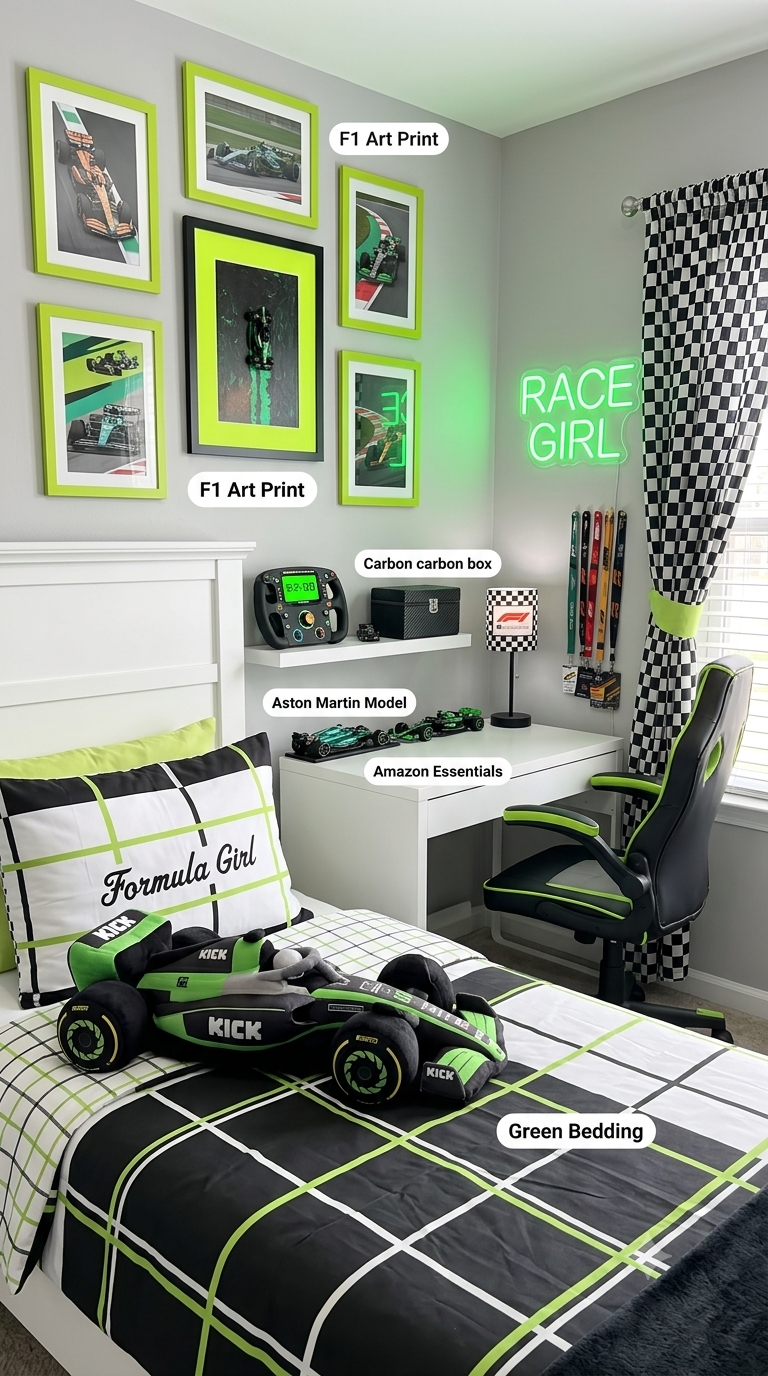 Kick Sauber F1 Neon Streak Fine Art - Mac's Art Studio