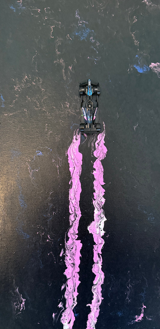 Apex Velocity: BWT Alpine F1 AR 3D Mixed-Media Painting - Mac's Art Studio