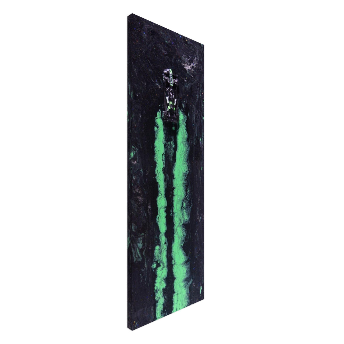 Neon Streaks: Stake F1 Racing Car Art Print