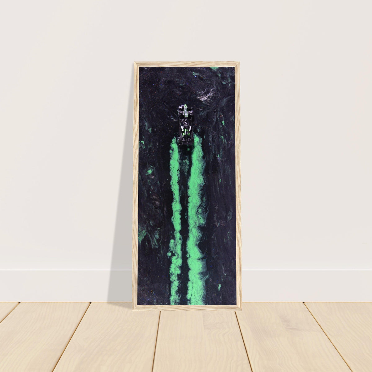 Neon Streaks: Stake F1 Racing Car Art Print