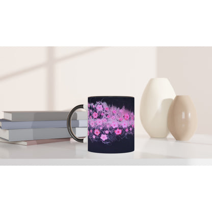 Vintage Pink Beetle Blossom Ceramic Mug