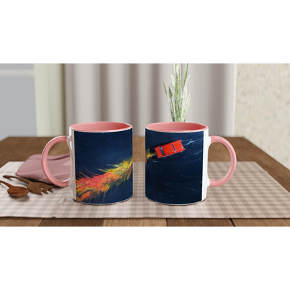 Vintage Hot Rod Flames Ceramic Mug