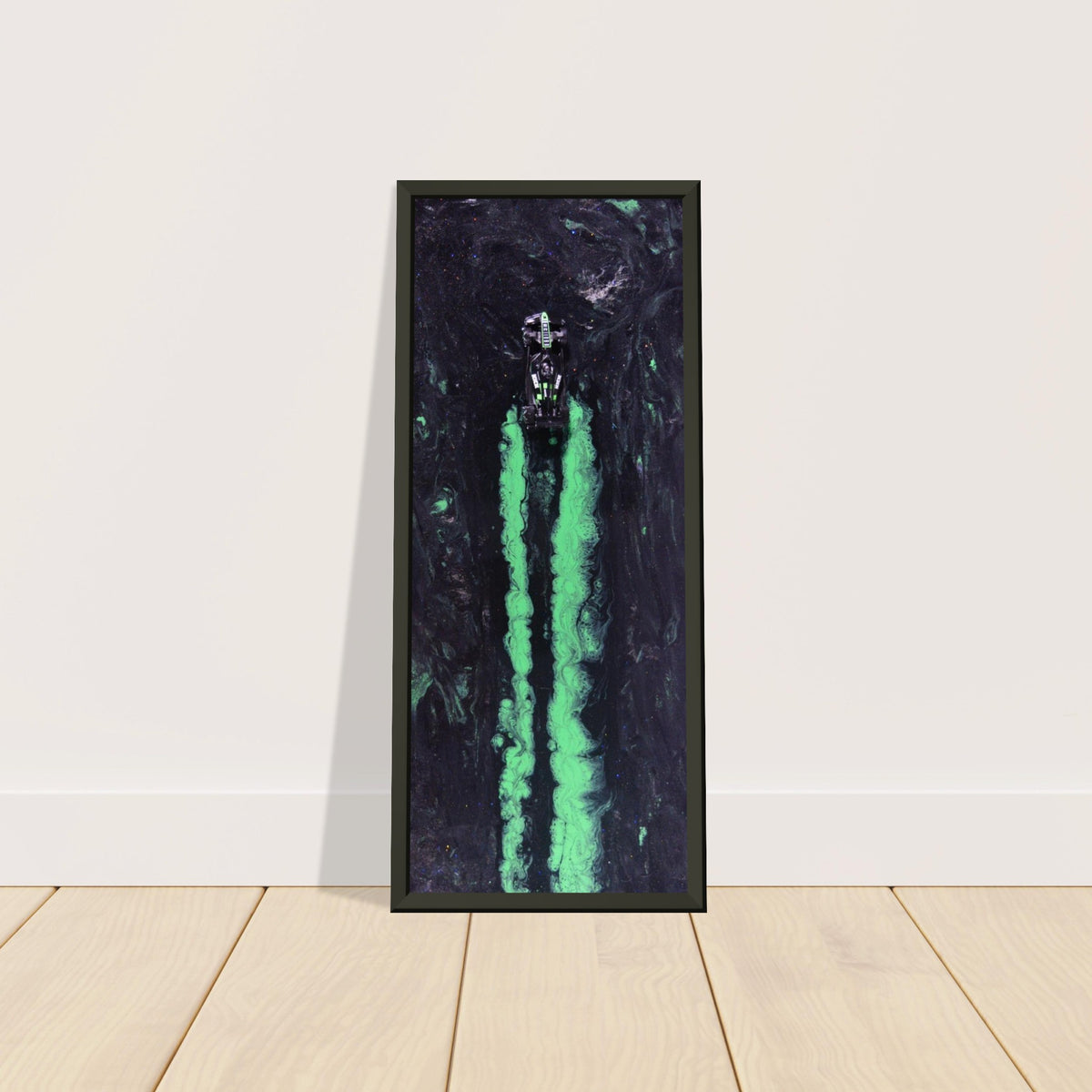 Neon Streaks: Stake F1 Racing Car Art Print