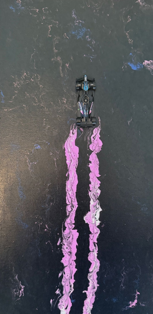 Apex Velocity: BWT Alpine F1 AR 3D Mixed-Media Painting