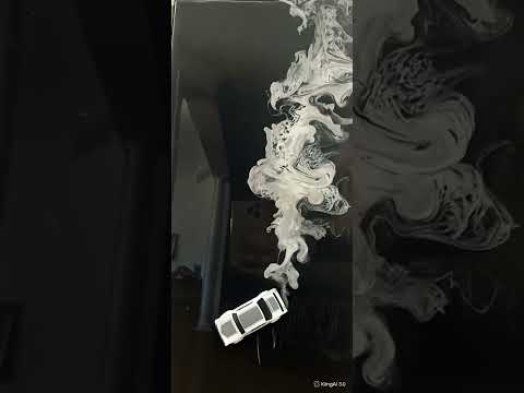 Silver Smoke Drift Car Fine Art Print 4