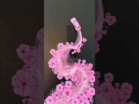 Pink VW Beetle Floral Drift  Art h