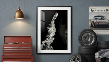 Silver Smoke Drift: Nissan Skyline Hakosuka Fine Art Poster